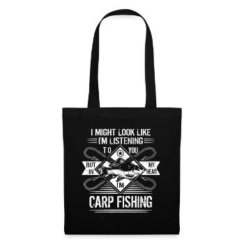 Carp Fishing Design For Men Funny Catfish And Carp - Tote Bag - black - Front