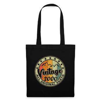 Vintage 2000 Retro 22 Jahre altes Geschenk 22. Geburtstag - Stoffbeutel - Schwarz - Vorne
