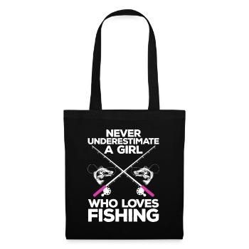 Cool Fishing For Women Girls Fisherman Fish Lure S - Tote Bag - black - Front