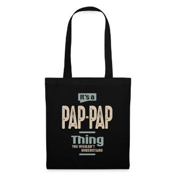 Mens It's a Pap-Pap Thing Funny Dad Grandpa - Tote Bag - black - Front