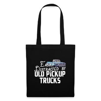Facilement distrait par de vieilles camionnettes - Cute Truc - Sac en tissu - noir - Devant
