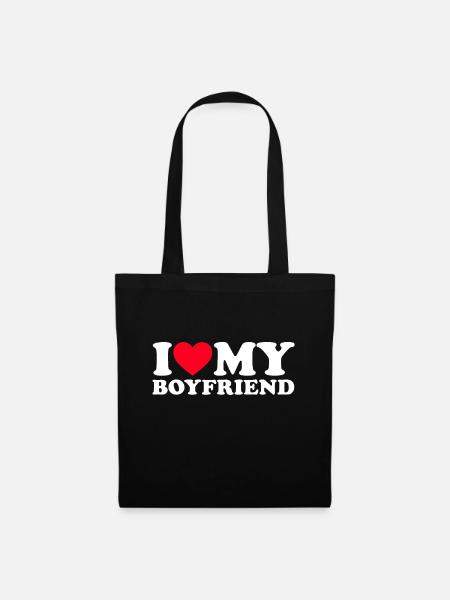 I Love My Boyfriend Shirt I Heart My Boyfriend Shi - Tote Bag - black