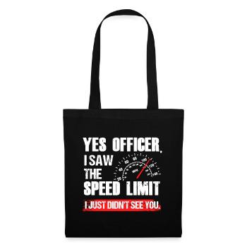 Funny Yes Officer Speeding Supercar Race Enthusias - Tote Bag - black - Front
