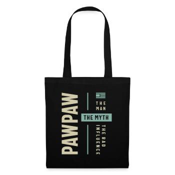 Pawpaw Man Myth The Bad Influence - Dad Grandpa - Tote Bag - black - Front