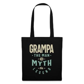 Grampa The Man The Myth The Legend - Dad Grandpa - Tote Bag - black - Front