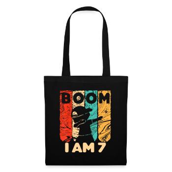 Boom I'm Seven Years Old 7th Birthday Party - Tote Bag - black - Front