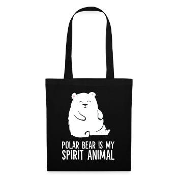 Polar Bear Is My Spirit Animal Funny Polar Bear - Tote Bag - black - Front
