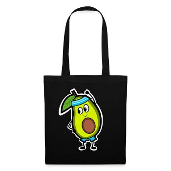 Avocat aérobie - Sac en tissu - noir - Devant