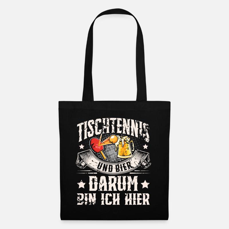 Tischtennis - Stoffbeutel - Schwarz