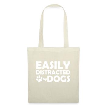 Facilement distrait par les chiens - Sac en tissu - nature - Devant