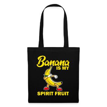 Lustige Banane ist mein Geist Obstliebhaber Geschenk Zitat L - Stoffbeutel - Schwarz - Vorne