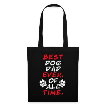 Meilleur père de chien de tous les temps Vintage en détresse D - Sac en tissu - noir - Devant
