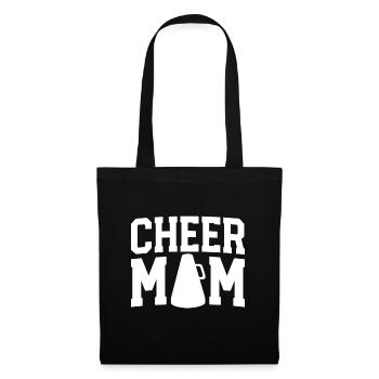 Cheer Mom T-Shirts für Frauen Cheerleader Mom Geschenke - Stoffbeutel - Schwarz - Vorne