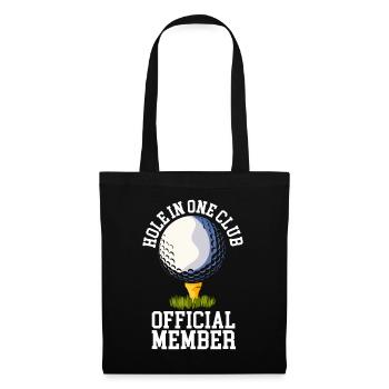 Hole in One Club Golf Club Golfer Hole In One - Stoffbeutel - Schwarz - Vorne