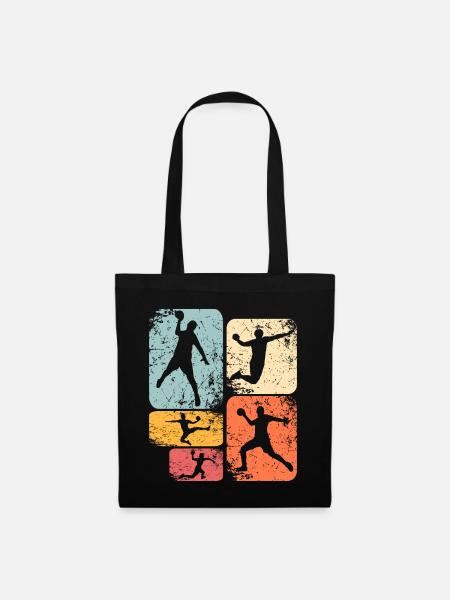 Handball Handballer - Stoffbeutel - Schwarz