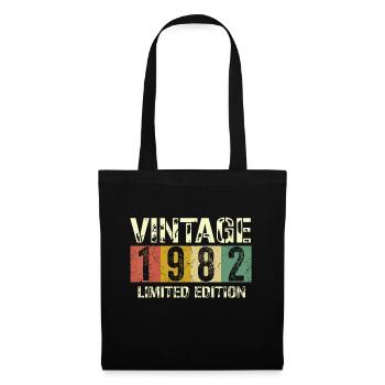 Vintage 40 Birthday Decorations Men 40th BDay 1982 - Tote Bag - black - Front