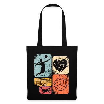 Volley-ball - Sac en tissu - noir - Devant