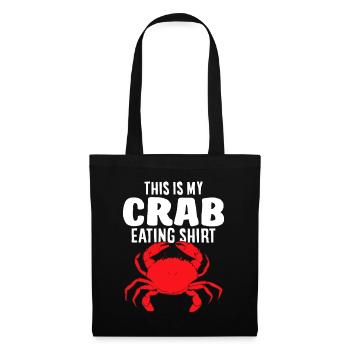 Homard Amateur de fruits de mer Manger des crabes Ceci est mon crabe - Sac en tissu - noir - Devant