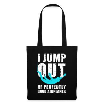 Drôle de parachutisme pour hommes Femmes Parachutiste Skydive Lov - Sac en tissu - noir - Devant