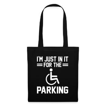 Just In For Parking Funny Amputee Prosthetic Surge - Tote Bag - black - Front