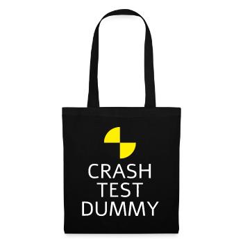 Crash Test Dummy Easy Last Minute Lustiges Kostüm für - Stoffbeutel - Schwarz - Vorne