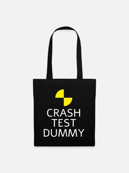 Crash Test Dummy Easy Last Minute Lustiges Kostüm für - Stoffbeutel - Schwarz