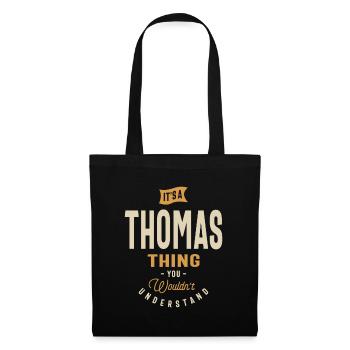 It's a Thomas Thing Personalized Name - Tote Bag - black - Front