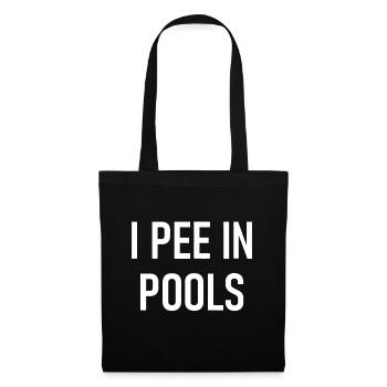 Je fais dans les piscines, drôle, blagues, dictons sarcastiques - Sac en tissu - noir - Devant