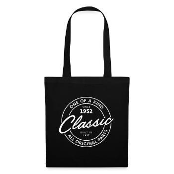 Vintage né en 1952 Classique Anniversaire Living Legen - Sac en tissu - noir - Devant