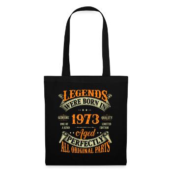 50th Birthday Vintage Legends Born In 1973 50 Year - Tote Bag - black - Front