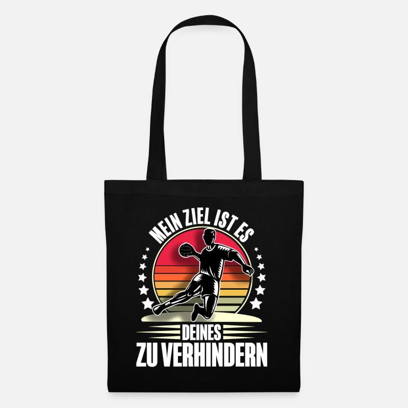 Handball Handballer - Stoffbeutel - Schwarz