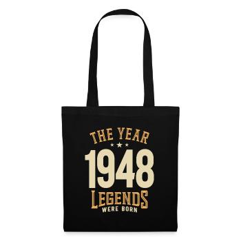 The Year 1948 75th Birthday - Tote Bag - black - Front