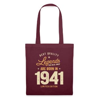 Legend Since 1941 82nd Birthday - Tote Bag - burgundy - Front