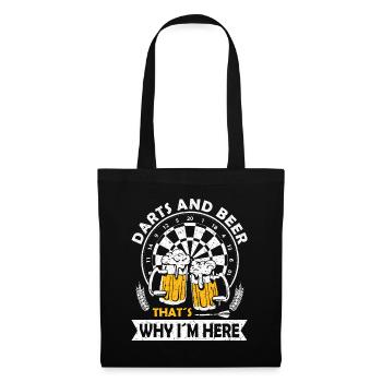 Dart Player Dart Board One Dart Competition Arrowd - Tote Bag - black - Front