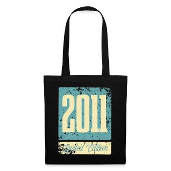 2011 Anniversaire de naissance Année de naissance - Sac en tissu - noir - Devant
