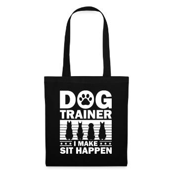 Cooler Hundetrainer für Männer Frauen Hundetraining Agilit - Stoffbeutel - Schwarz - Vorne