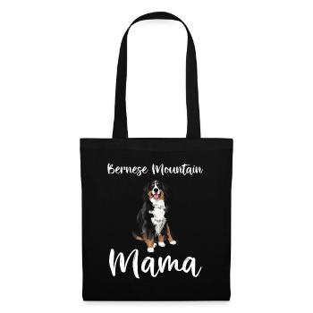 Berner Sennenhund Mama Lustiger Hund Mama Berner - Stoffbeutel - Schwarz - Vorne