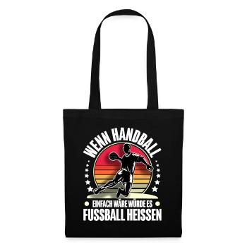 Handball Handballer - Stoffbeutel - Schwarz - Vorne