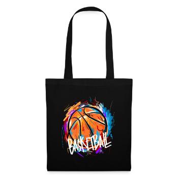 Basketball Basketballer - Stoffbeutel - Schwarz - Vorne