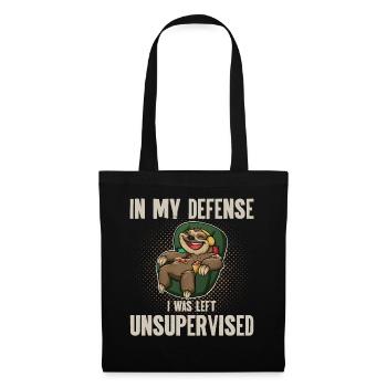 Sloth Pizza Poulet Chill - Sac en tissu - noir - Devant