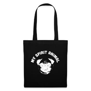 My Spirit Animal Pug - Drôle de maman de chien et de chien Dadpu - Sac en tissu - noir - Devant