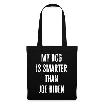 Mein Hund ist schlauer als Joe Biden Lustiger Republikaner - Stoffbeutel - Schwarz - Vorne