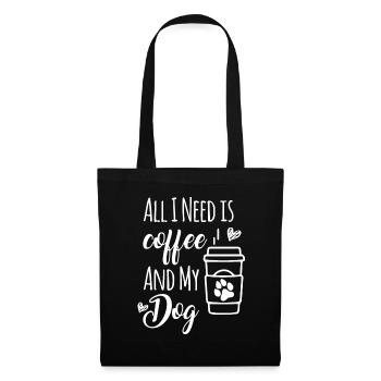 All I Need Is Coffee And My Dogs Dog loverfunny co - Tote Bag - black - Front