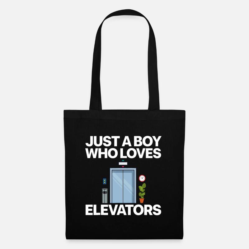 Cool Elevator Art Männer Jungen Kinder Aufzug Mechaniker - Stoffbeutel - Schwarz