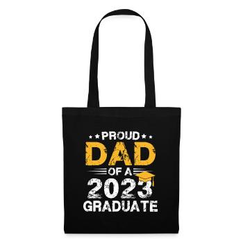 Hommes Fier Papa D’une Classe De 2023 Diplômé Senior - Sac en tissu - noir - Devant
