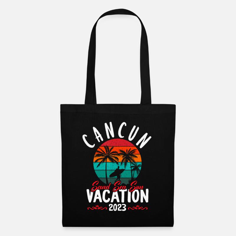 Cancun Mexiko Urlaub Strand Familie Freund Gruppe T - Stoffbeutel - Schwarz