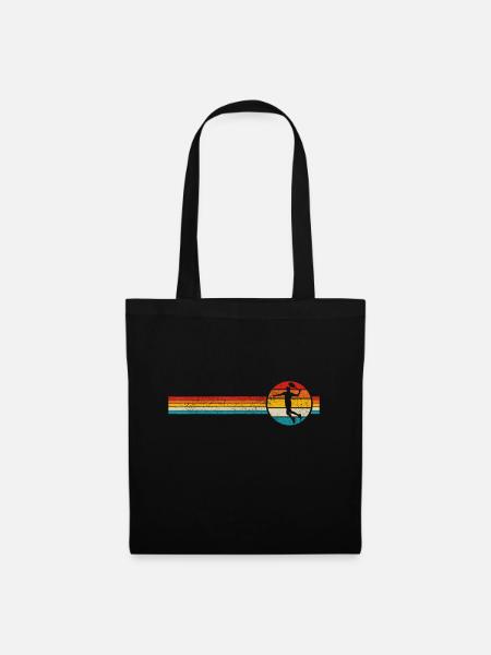 Joueur de tennis vintage Sports Retro Hommes Femmes Tenni - Sac en tissu - noir