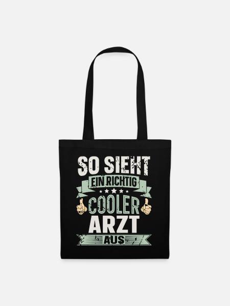 Arzt - Stoffbeutel - Schwarz