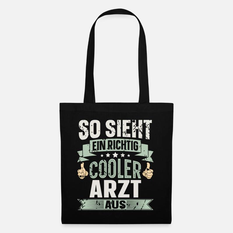 Arzt - Stoffbeutel - Schwarz