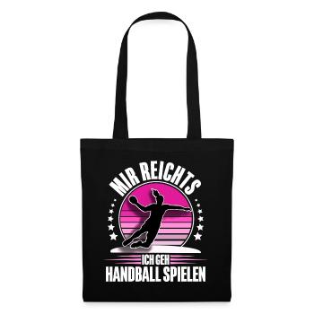 Handball Handballerin Frauen Handball - Stoffbeutel - Schwarz - Vorne